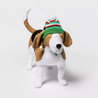 WONDERSHOP Stripe Holiday Dog and Cat Hat in Green, XSmall/Small