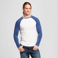GOODFELLOW & CO Men's Long Sleeve Adaptive Baseball TShirt in Xavier Navy, 3XBT