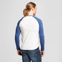 GOODFELLOW & CO Men's Long Sleeve Adaptive Baseball TShirt in Xavier Navy, 3XBT