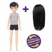 CREATABLE WORLD Character Starter Kit Black Straight Hair
