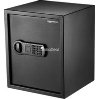 AMAZONBASIC Home Keypad Safe 1.52 Cubic Feet, 13.8 x 13 x 16.5 Inches in Black