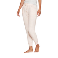 STARS ABOVE Women's Striped Perfectly Cozy Lounge Jogger Pants In Petal Pink M