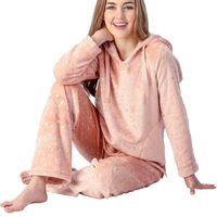 BLUSH Women's Plush PJ Set in Sunrise Pink, Large