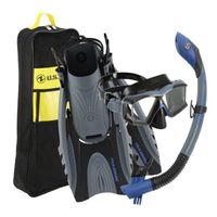 U.S. Divers Adult Premium Snorkel Set in Dark Blue/ Grey, Size L/XL