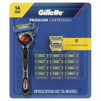 GILLETTE ProGlide Men’s Razor Blades, 12 Refills + ProGlide Shield Men's Razor Blades, 2 Refills