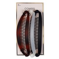 SCUNCI Flat Banana Combs 3pc