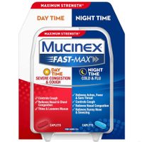 MUCINEX FastMax Caplets Day Night Severe Congestion & Cough/Cold & Flu 30 ct.