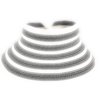LUCKY STAR ENTERPRISE Women's Garden Sun Hat Foldable Roll Up Beach Summer In Grey/White
