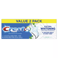 CREST + Extra Whitening Complete Twin Pack Toothpaste Clean Mint 5.4oz