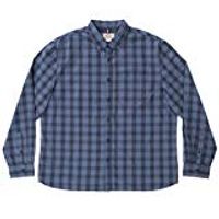 Boston Traders Men's Long Sleeve Dobby Shirt In Dress Blue, XXL
