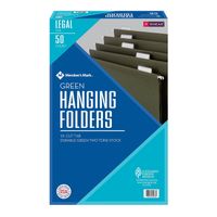 MEMBER'S MARK Smead Hanging Folders with Tabs, 1/5 Cut Adjustable Tabs, Legal Size (50 ct.)