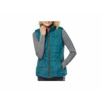 FREE COUNTRY LADIES ULTRAFILL PUFFER VEST JACKET IN STEEL TEAL, SIZE XXL