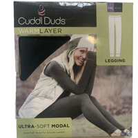 CUDDL DUDS Warm Layer Women's UltraSoft Stretch Lightweight Leggings Pants (XXL, Black)