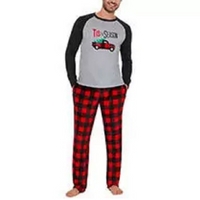HOLIDAY FAMJAMS Men's Family Pajama 2Piece Set In Grey, L (3638)