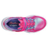 SKECHERS SLights Shimmer Beams Sneakers in Neon/Pink/Multi, 3