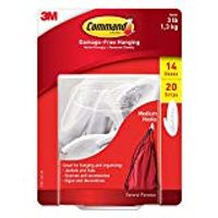 COMMAND MEDIUM DESIGNER HOOKS 14 HOOKS AND 20 STRIPS PACK