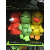 HYPER CRITTERS SQUEAKING DOG TOYS 3PK NEON MEDIUM
