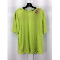 Reebok Mens Short Sleeve Regular Fit Sport Shirt Lime, XLarge