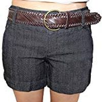 One 5 One Women's Braided Belted Short Rinse Size 8