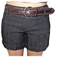 One 5 One Women's Braided Belted Short Rinse, 4