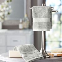 HOTEL PREMIER COLLECTION 100% COTTON LUXURY WASHCLOTH, 2PACK, PLATINUM