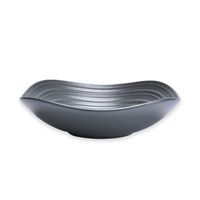 Mikasa Swirl Square Fruit Bowl in Graphite Set of 6