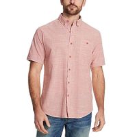 Weatherproof Vintage Mens Short Sleeve Woven Chambray Shirt, Spice XL
