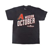 Major League A Mission October Men's Tee in Black, Size Medium