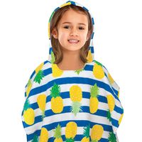 Kids' Hooded Beach Poncho in Pineapple
