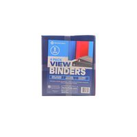 Member's Mark 1 Inch View Binders, 4 Pack Blue Red Black Grey