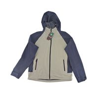 HAWKE CO MEN'S WATER RESISTANT RAIN JACKET WROUGHT IRON/BLUE NIGHT, M