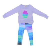 ACTIVE LIFE GIRL'S RUN PLAY JUMP 2 PIECE SET, CUPCAKE, SIZE 2T