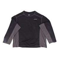 Habit Performance Long Sleeve Tee In Black Magnet, 3XL