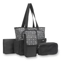 Carter's 5Piece Tote Diaper Bag Set in Shadow Circle