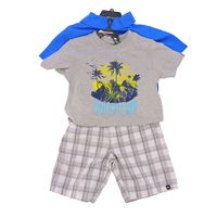 Quiksilver 3 Pc Boy Clothing Set in Snorkel Blue Heather, Size 6