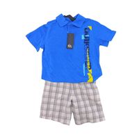 Quiksilver 3 Pc Boy Clothing Set in Snorkel Blue Heather, Size 6