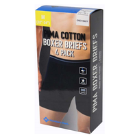 MEMBER'S MARK MEN'S PIMA BOXER BRIEFS IN GREY/ NAVY, SIZE SMALL
