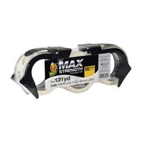 Duck Max Packing Tape, Each Roll 1.88" x 43.7 yd., 2 Dispensers, 3 Clear Tape Rolls