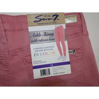 SEVEN7 WOMENS ANKLE SKINNY WITH RELEASE HEM IN DUSTY PINK, SIZE 6