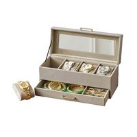 QUIN WATCH BOX WITH DRAWER IN GREY