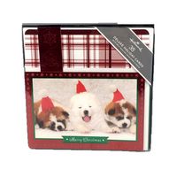HALLMARK BOXED CHRISTMAS CARDS 3 DOGS